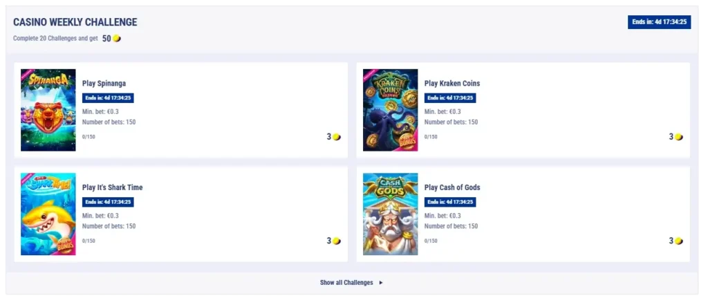 tikitaka weekly challenges